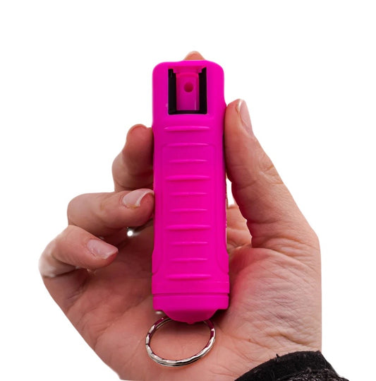 1/2 Ounce Pepper Spray with Clip and Keychain - Hot Pink